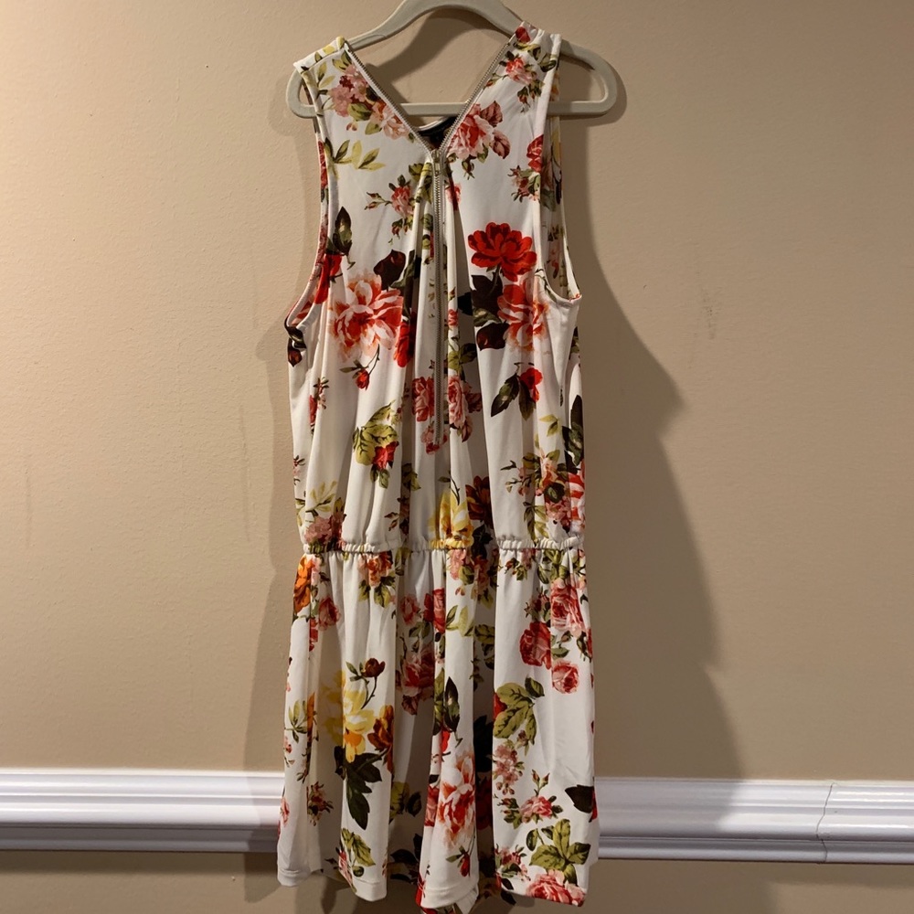 White cute floral romper